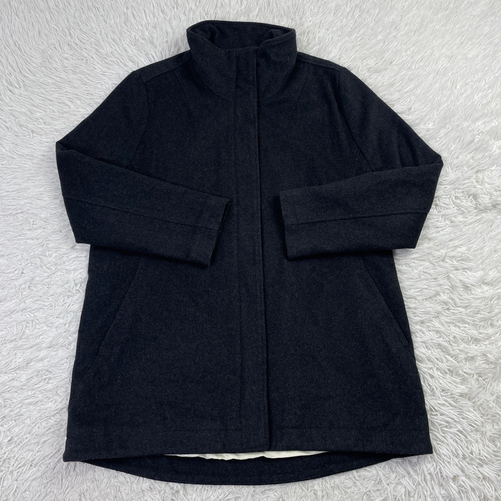 Pendleton Jacket Womens Extra Large Black Wool Mock Neck Full Zip Outdoors XL